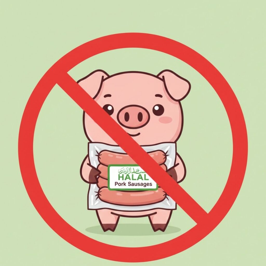 Image showing no halal pork