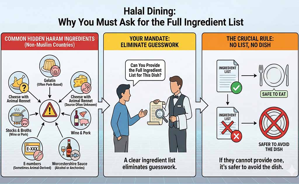 Asking the ingredient list