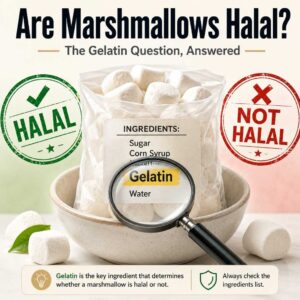 Feature Image of the Blog: Are marshmallow Halal?